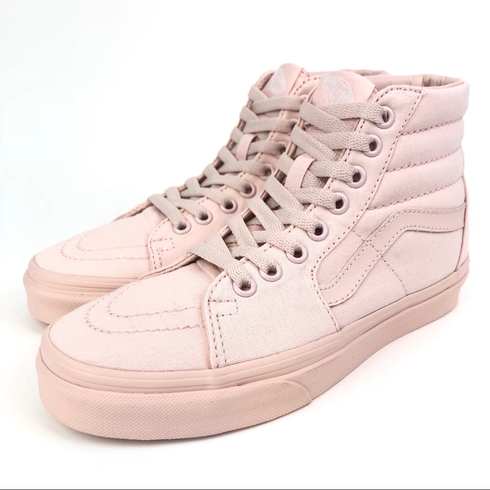 NEW RARE Mono Blush Peach Canvas Sk8 Hi Top Vans